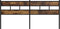vidaXL - Hoofdbord - 180 - cm - ijzer - en - bewerkt - hout - gerookt - eikenkleurig
