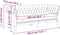 vidaXL - Tweezitsbank - Chesterfield-stijl - stof - donkergroen