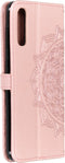 Hoesje Met Pasjeshouder Geschikt voor Samsung Galaxy A50 / A30s - Mandala Bookcase - Lichtroze