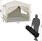 Woltu Opvouwbaar Paviljoen 3x3 m - Beige - UV50+ Waterafstotend - In Hoogte Verstelbaar - Met
