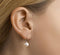 Glams oorhangers - Franse haak - Parel 7.5mm - Zilver