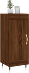 vidaXL - Dressoir - 34,5x34x90 - cm - bewerkt - hout - bruin - eikenkleur