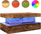 vidaXL - Salontafel - met - LED-verlichting - 90x50x40 - cm - oud - houtkleurig