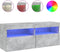 vidaXL - Tv-wandmeubel - met - LED-verlichting - 100x30x40 - cm - betongrijs