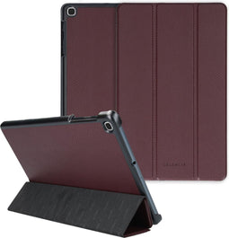 Selencia Tablet Hoes Geschikt voor Samsung Galaxy Tab A 10.1 (2019) - Selencia Kesia Slang Trifold Bookcase - Donkerrood
