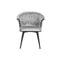 Keukenstoel Home ESPRIT Zwart Grijs Polyester Metaal 60 x 66 x 84 cm 66 x 60 x 84 cm