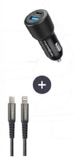 THOMSON - Autolader 60 W - USB-C naar L 5A kabel 1,5 m