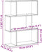 vidaXL - Kamerscherm - / - boekenkast - 3-laags - 70x24x97 - cm - hout - oud - hout