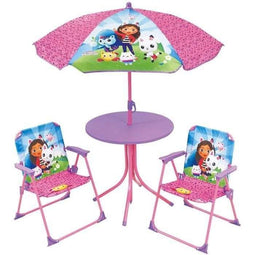 Tuinmeubelen - FUN HOUSE - Gabby tuinmeubelen en de Magic House Tafel 46 x 46 cm 2 klapstoelen pa...