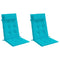Stoelkussens 2 st hoge rug oxford stof turquoise