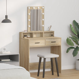 vidaXL - Kaptafel - met - LED - Verlichting - - - Sonoma - Eiken - - - 79x41x140 - cm