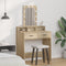 vidaXL - Kaptafel - met - LED - Verlichting - - - Sonoma - Eiken - - - 79x41x140 - cm