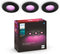 Philips Hue Xamento - Badkamerinbouwspot - Wit en gekleurd licht - Zwart (3-pack)