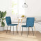 vidaXL - Eetkamerstoelen - 2 - st - fluweel - blauw