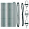 vidaXL - Hekpalen - 13 - stuks - Groen - Ø32 - mm - 80 - cm - Gegalvaniseerd - Staal