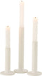 J-Line kandelaar Laag Modern - metaal - wit - 3 stuks