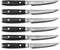 Yaxell Ran Steakmessen Set - 6 Messen - 69-laags VG10 damaststaal - Zwart (6 stuks)