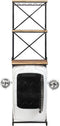 vidaXL - Wijnkast - tractor - 49x31x172 - cm - ruw - mangohout - wit