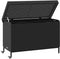 vidaXL - Tuinbox - met - wielen - 110x55x73 - cm - poly - rattan - zwart