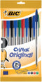 Bic balpennen set - 10x stuks - blauw - pennen - pennenset - Basic kantoor Bic balpennen