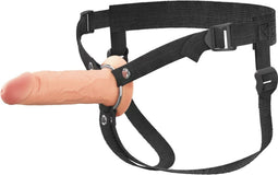 Pipedream - Fantasy X-Tensions - Strap-on met Holle Dildo - 15 cm - Lichte Huidskleur