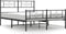 vidaXL - Bedframe - met - voetbord - zonder - matras - metaal - zwart - 160x200 - cm