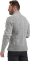 Life Line Marcel Sweater Knit Half Zip Heren Lichtgrijs Maat L