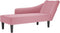 vidaXL - Chaise - longue - met - rechterarmleuning - fluweel - roze