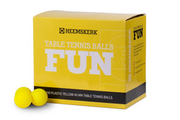Tafeltennisballen Geel Heemskerk Fun - per 100 stuks