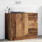vidaXL - Wastafelkast - 63x30x54 - cm - bewerkt - hout - oud - houtkleurig