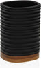 Tandenborstelhouder Versa Zwart Hars Bamboe 7,6 x 10,6 x 6,7 cm