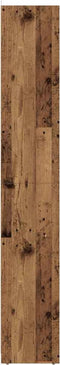 vidaXL - Badkamerkast - 30x30x183,5 - cm - bewerkt - hout - oud - houtkleurig