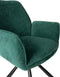 PTMD Vicky Velvet Stoelen - 60x62x88 cm - Donkergroen - Set van 2