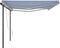 vidaXL - Luifel - automatisch - uittrekbaar - met - palen - 6x3,5 - m - blauw - en - wit