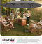 tectake® Dubbele parasol Silia - 460 x 270 cm - UV-bescherming 50+ - Grijs