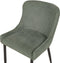 EVERLY - Eetkamerstoel set van 2 - Groen - Polyester