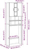 vidaXL - Wasmachinekast - 64x25,5x190 - cm - sonoma - eikenkleurig