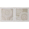 Schilderij Home ESPRIT Wit Beige Cirkels Stads 82 x 4,5 x 82 cm (2 Stuks)