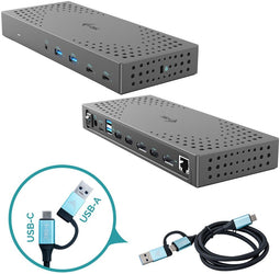 i-tec CATRIPLE4KDOCKPD2 - Docking Station - 3x 4K video-uitgang - Power Delivery 100W