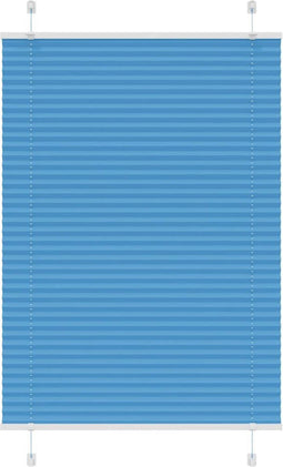 vidaXL - Plissé - rolgordijn - 80x150 - cm - stofbreedte - 79,4 - cm - polyester - blauw