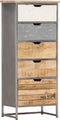 vidaXL - Ladekast - 45x30x105 - cm - massief - mangohout