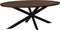 Livingfurn - Eetkamertafel Jesper Oval Brown 210 cm - Mangohout / Gecoat Staal