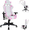 Gamestoel Thomas - bureaustoel racing gaming - ergonomisch - wit roze