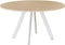 Ronde vergadertafel 120cm Victory kleur frame Antraciet (Ral 7016) kleur blad Robson Eiken