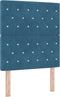 vidaXL - Hoofdbord - met - Kristalknoppen - Donkerblauw - 80 - cm - Fluweel