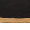 vidaXL - Vloerkleed - rond - gevlochten - 90 - cm - jute - en - katoen - zwart - naturel