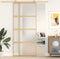 vidaXL - Schuifdeur - 90x205 - cm - mat - ESG-glas - en - aluminium - goudkleurig