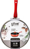 Secret de Gourmet - Hapjespan met deksel - Alle kookplaten/warmtebronnen geschikt - rood/zwart - Dia 28 cm