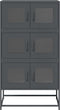 vidaXL - Hoge - kast - 68x39x123 - cm - staal - antracietkleurig