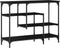 vidaXL - Console - Tafel - Zwart - Eik - 100x35x75 - cm - Hout - en - Staal